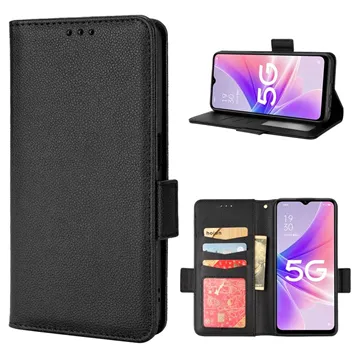 OnePlus Nord N300 Wallet Case with Magnetic Closure - Black