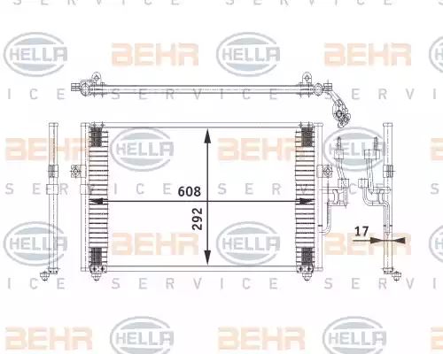 Condenser Air Conditioning 8FC351318-051 by Hella