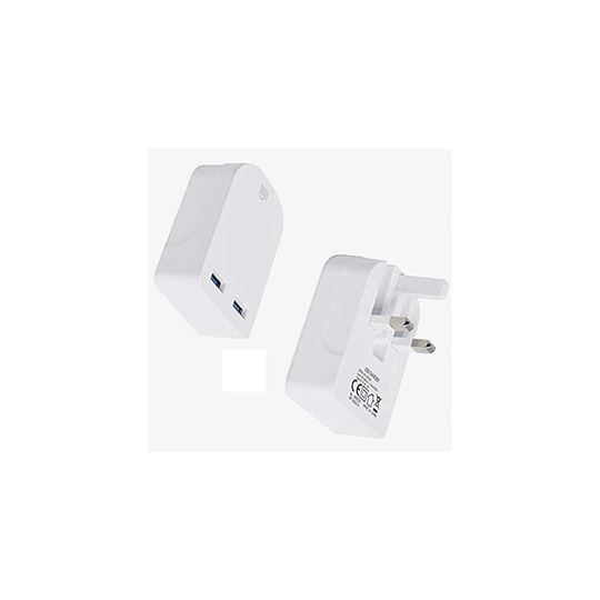 Foldable 3 Pin UK Plug 3100mAh 2 USB Ports Multi Devices Charger Plug Travel Charger Compatible For Apple Samsung Galaxy Tab HTC Windows Phone Tablet