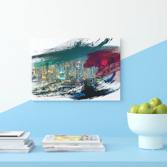 'Dubai Skyline United Arab Emirates' Graphic Art Print Poster