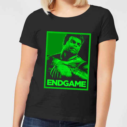 Avengers Endgame Hulk Poster Women's T-Shirt - Black - S - Black