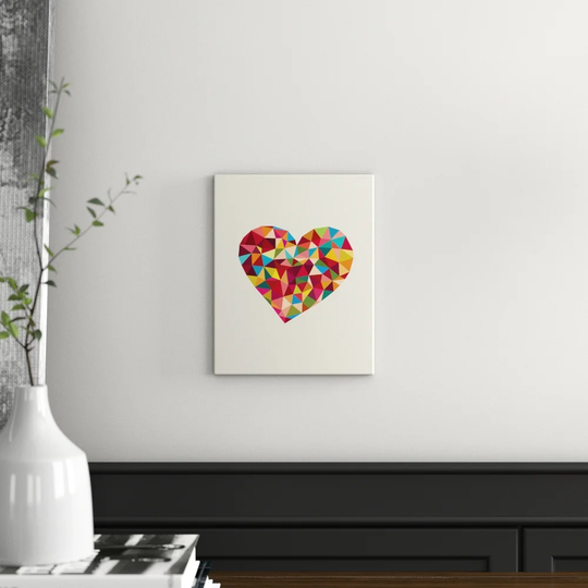 Heart Polygon by Brett Wilson - Unframed Graphic Art Print on Paper