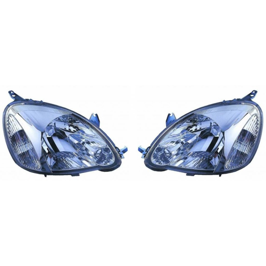 Toyota Yaris Mk1 Hatchback 5/2003-2005 Headlights Headlamps 1 Pair O/S & N/S