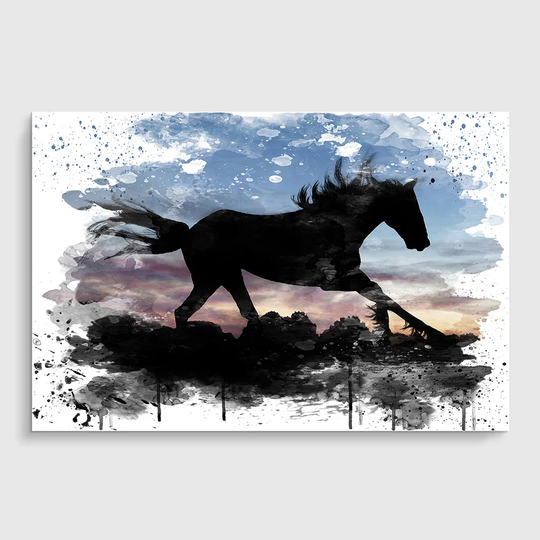 'Wild Horse Sunset' Graphic Art Print Poster