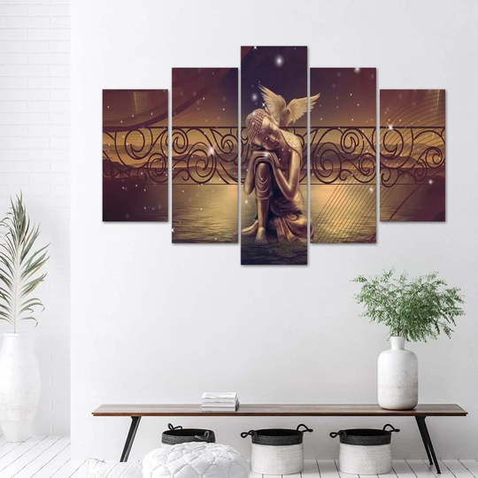 Canvas Print Buddha Brown Feng Shui