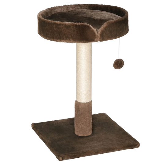 Pawhut Small Indoor Cat Tree w/ Sisal Scratching Post and Bed Cushion