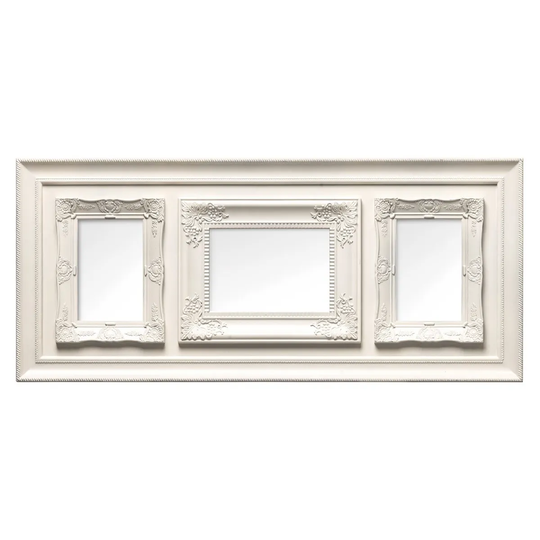 Premier Housewares Multi Frame 3 Photo Cream Plastic Vintage Style Frame - 1 of 5 x 7", 2 of 4 x 6"
