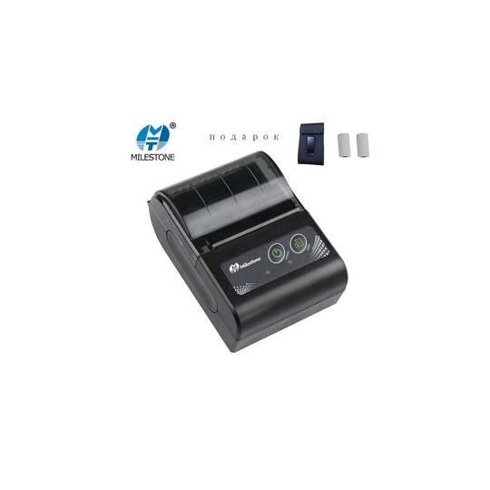 (PRINTER CASE PAPER, UK PLUG) Milestone Thermal Printers portable receipt 58mm