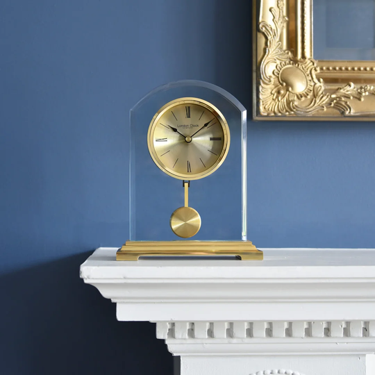 Gold Arch Pendulum Mantel Clock
