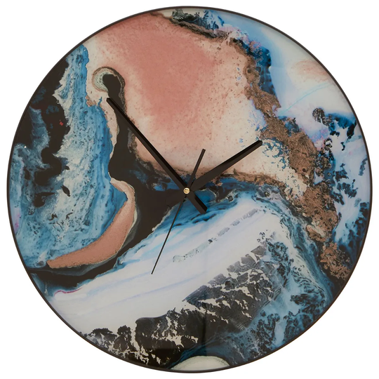 Premier Housewares Fifty Five South Primrose Wall Clock - Pink/Blue
