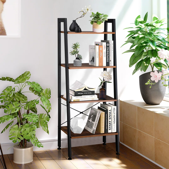 Lavallee 137.5Cm H x 56Cm W Steel Ladder Bookcase