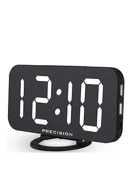 Precision Dual Usb Charger Alarm Clock