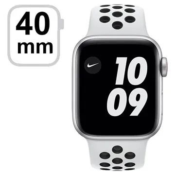 Apple Watch Nike SE LTE MYYW2FD/A (Pure Platinum/Black Sport Band) - 40mm - Silver
