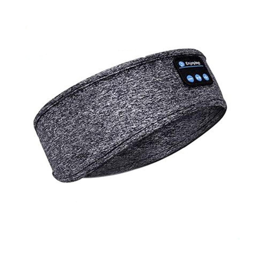 (GRAY) Headband Sports Yoga Fitness Running Stereo Earphone Headscarf Headband Music Sleep Headset Wireless Bluetooth 5.0 Headphone