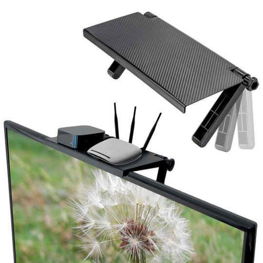 Durable TV Computer Rack Screen Top Shelf Storage Adjustable TV Rack