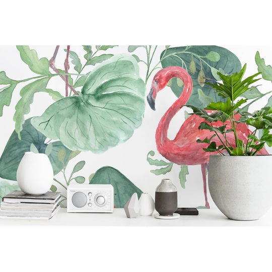 Jazma Flamingopalms Wallpaper