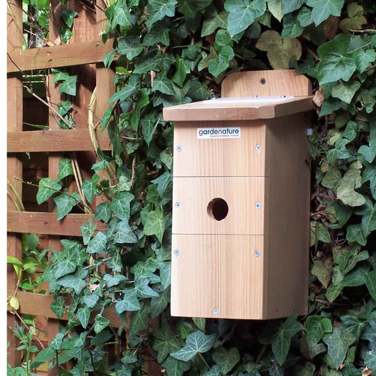 Gardenature IP WiFi Camera Bird Box w/ Flat Roof - Natural