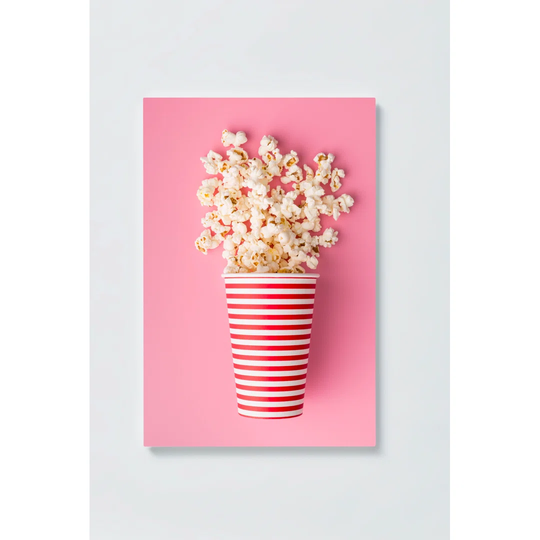 Popcorn Motif Magnetic Wall Mounted Cork Board