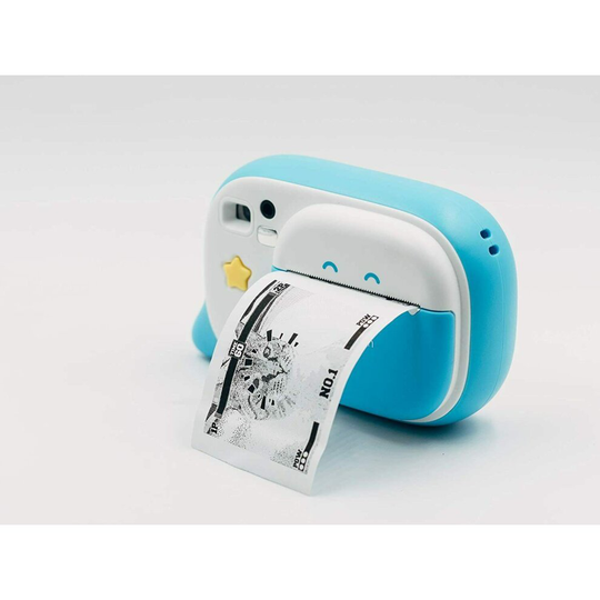 Creacam Blue Kids Digital Instant Camera with 12 x Felt Pens, Scrapbook