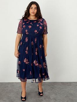 Monsoon Ruby Sustainable Embellished Midi Dress