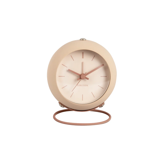 Analog Metal Quartz Alarm Tabletop Clock