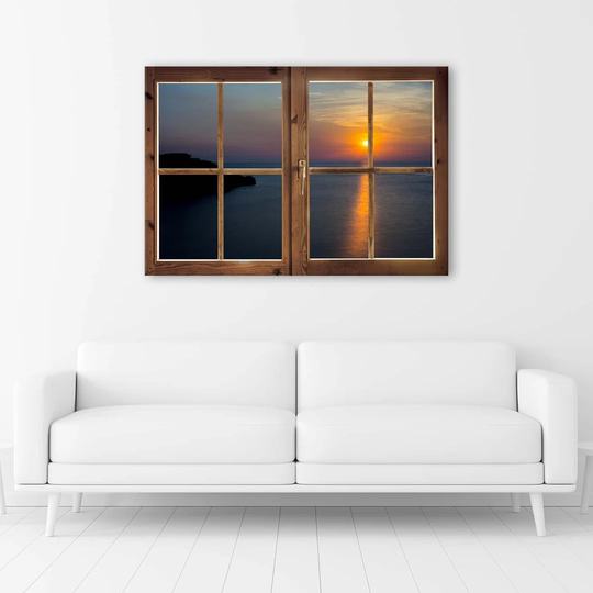 Canvas Print Beach Landscape Window