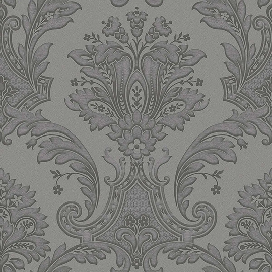 Belgravia Decor Amara Damask Gunmetal Wallpaper