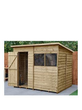 Forest 8X6Ft Overlap Pressure Treated 8X6 Pent Shed With Optional Installation - Shed Only
