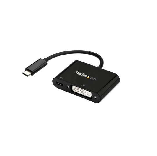 StarTech.com USB C To DVIi Adapter With Power White