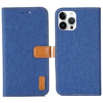 Jeans Series iPhone 14 Pro Wallet Case - Blue