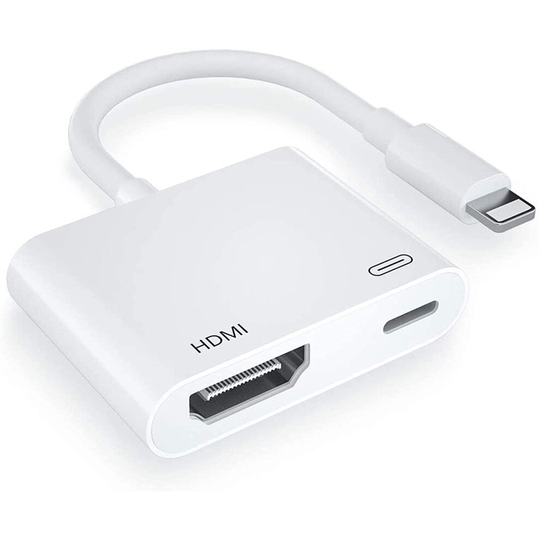 [Apple MFi Certified] Lightning to HDMI Digital AV Adapter,1080P Video & Audio Sync Screen Converter AV Adapter with Cha