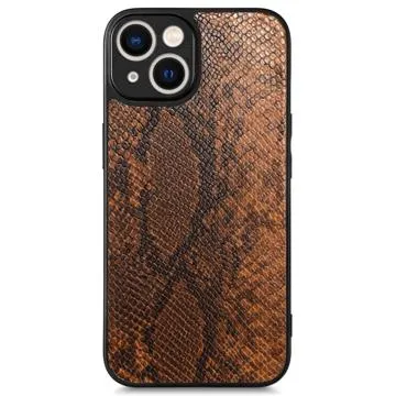 Snake Series iPhone 14 Coated Case - Brown