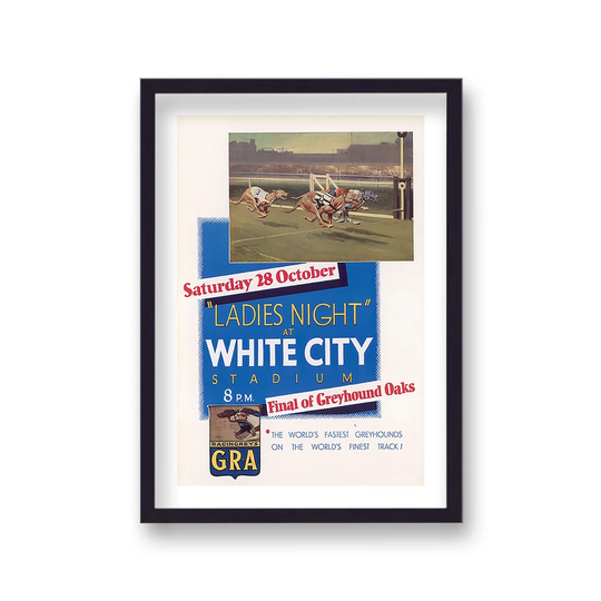 Vintage Advertising Print Ladies Night At White City Greyhound Racing