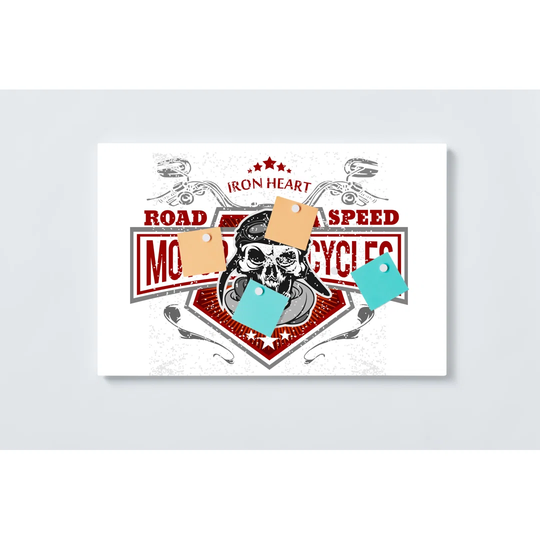 Motorcycle Magnetic Wall Mounted Cork Board