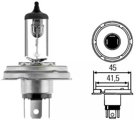 Bulb Spotlight R2 12V 8GD002088-141 by Hella R2 Halogen