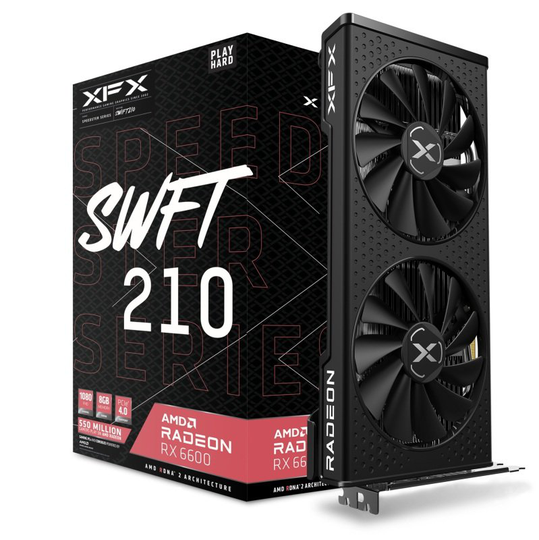 XFX Radeon RX 6600 8GB Speedster SWFT 210 Graphics Card