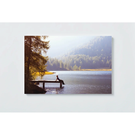 Lake Trees Magnetic Wall Mounted Cork Board