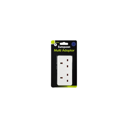 Travel Adapter. 2-Way Travel Adaptor European (2 into 1)