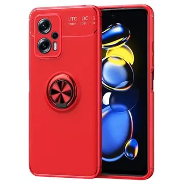 Xiaomi Redmi Note 11T Pro/11T Pro+ Magnet Ring Grip / Kickstand Case - Red