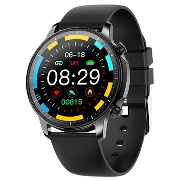 Waterproof Smartwatch with Heart Rate V23 - Black