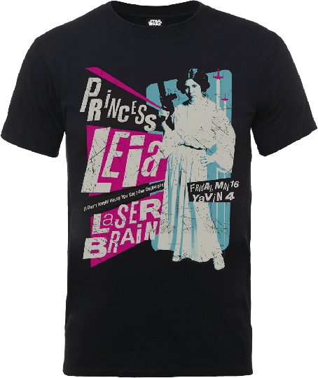Star Wars Princess Leia Rock Poster T-Shirt - Black - S