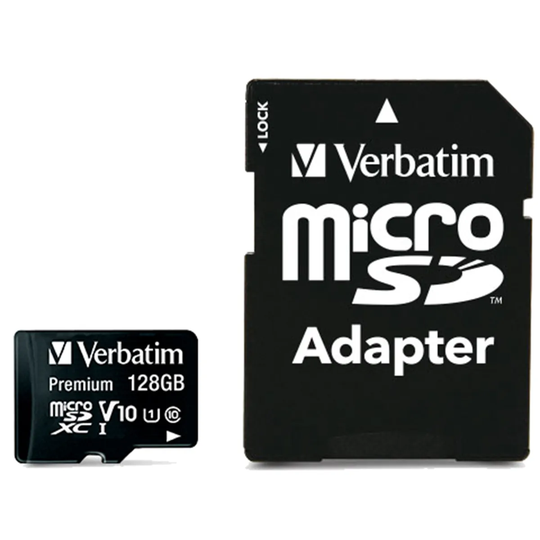 Verbatim 128 GB Micro Secure Digital (SDXC) Card Class 10 / UHS 1 with Adapter