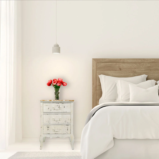 Fontes 3 Drawer Bedside Table