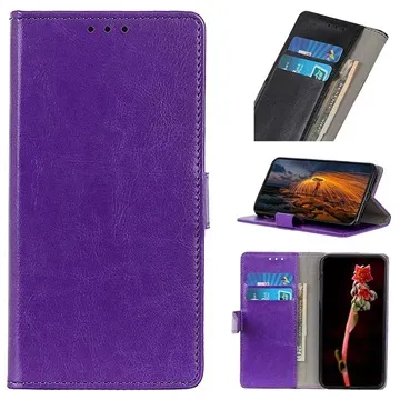 Realme 8i Wallet Case with Magnetic Closure - Purple