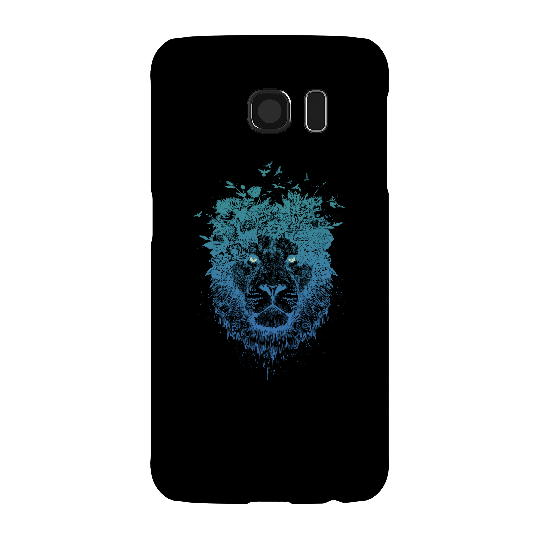 Balazs Solti Lion And Butterflies Phone Case for iPhone and Android - Samsung S6 - Snap Case - Gloss
