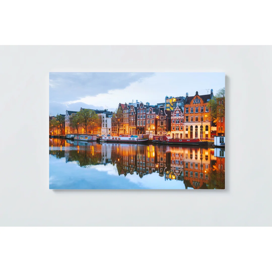 Amsterdam Motif Magnetic Wall Mounted Cork Board