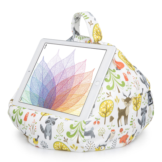(Woodland) iBeani Bean Bag Cushion Stand for iPad, Tablets & Ebook readers | Stable Tablet Holder for All Devices