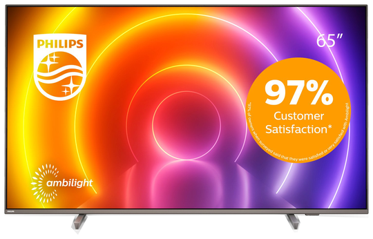 Philips 65 Inch 65PUS8106 Smart 4K UHD HDR LED Ambilight TV