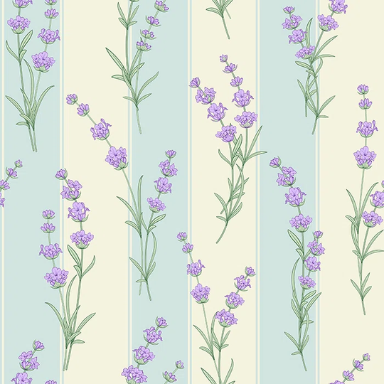 Walllpaper Roll 208X146cm Mural Decoration Kitchen Livingroom Bedroom Wallpaper Material With Print - Lavender Flowers