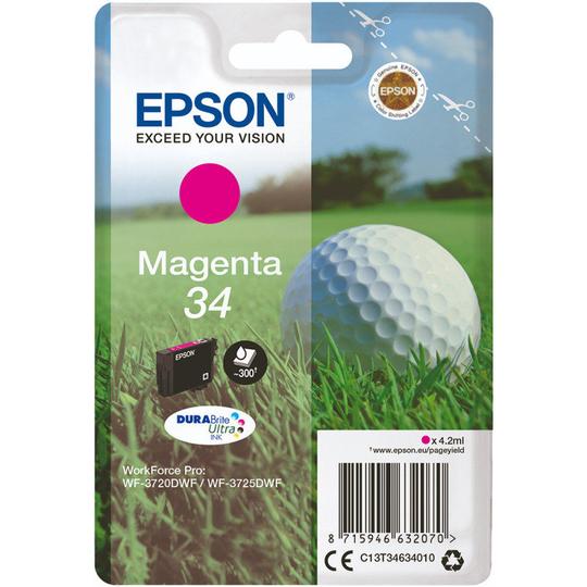 Ink/34 Golf Ball 4.2ml Cartridge, Magenta - C13T34634010